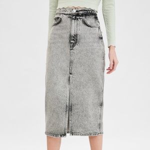 ZARA XS WASHED EFFECT SKIRT  GRAY - 6045/003